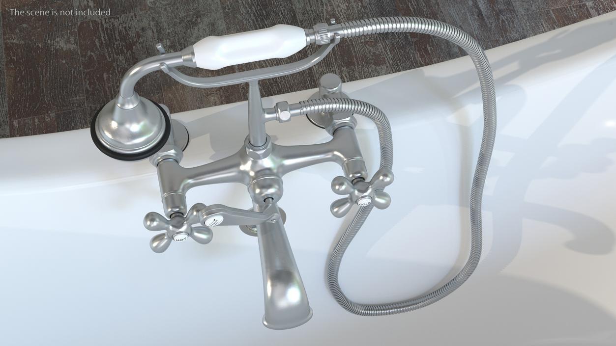 Classic Bath Shower Mixer 2 3D