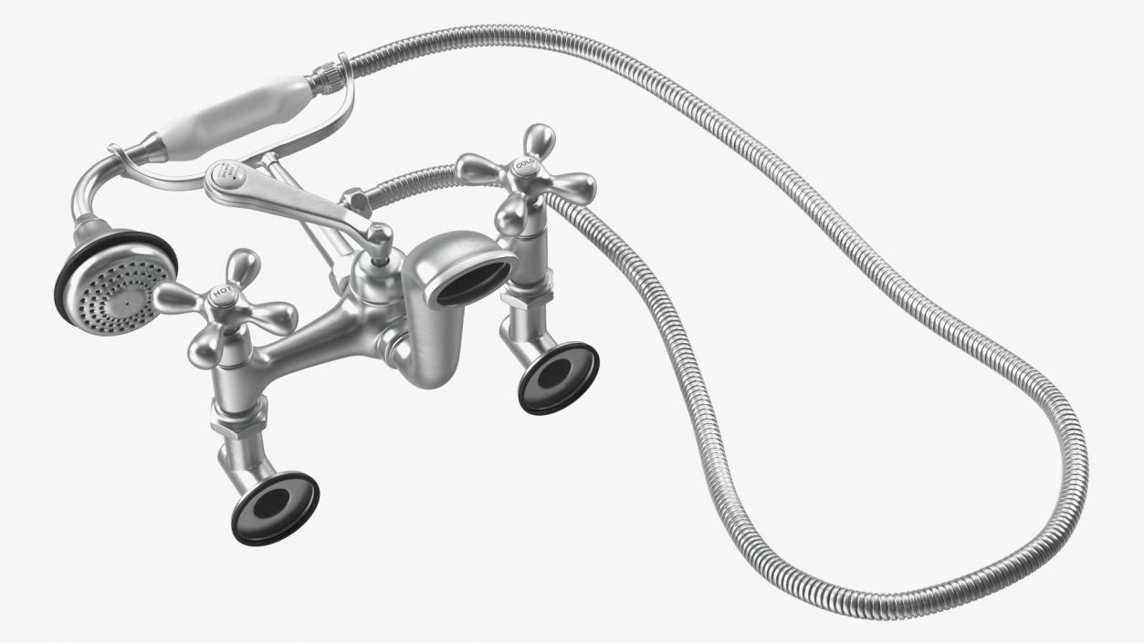 Classic Bath Shower Mixer 2 3D