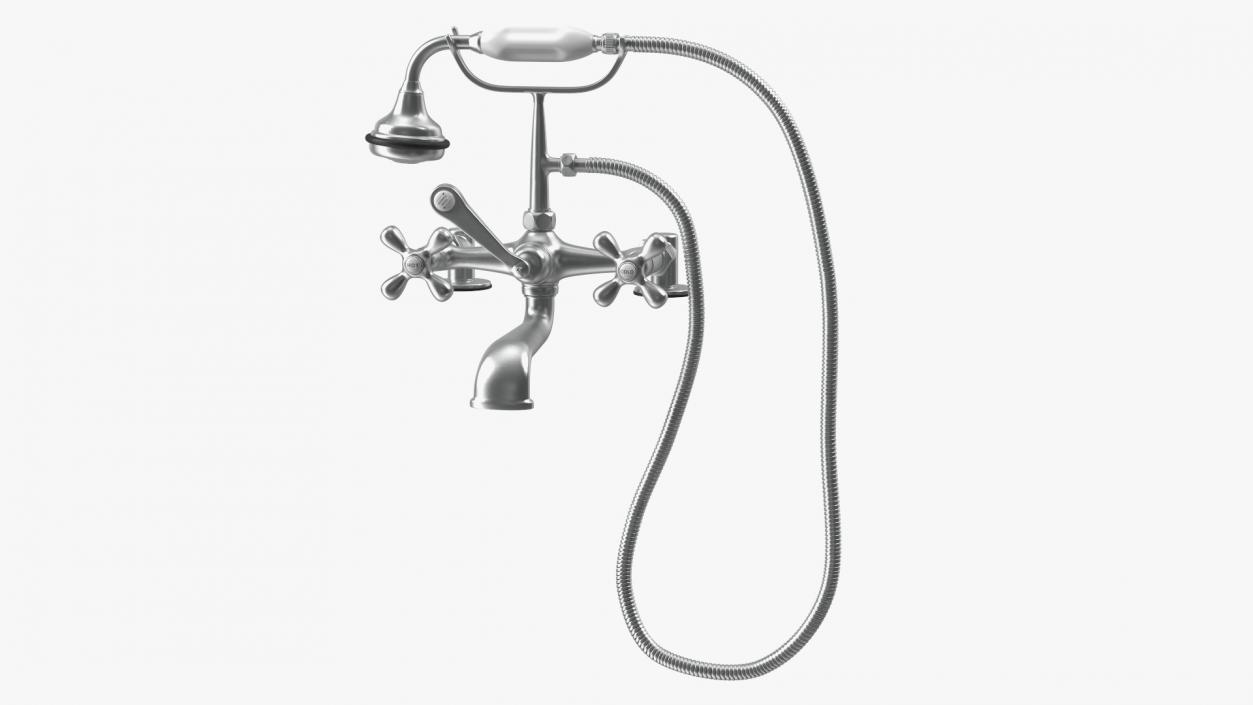 Classic Bath Shower Mixer 2 3D