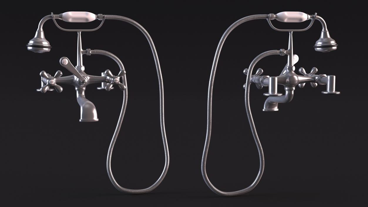 Classic Bath Shower Mixer 2 3D