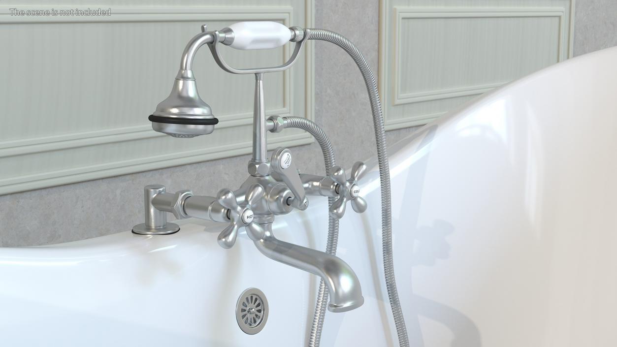 Classic Bath Shower Mixer 2 3D