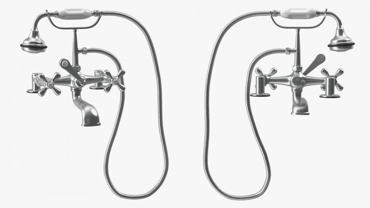 Classic Bath Shower Mixer 2 3D