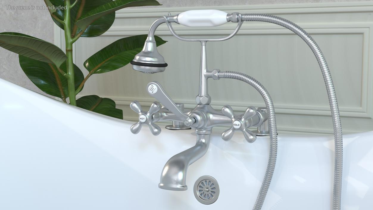 Classic Bath Shower Mixer 2 3D