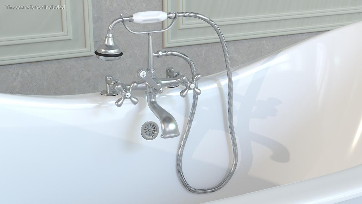 Classic Bath Shower Mixer 2 3D