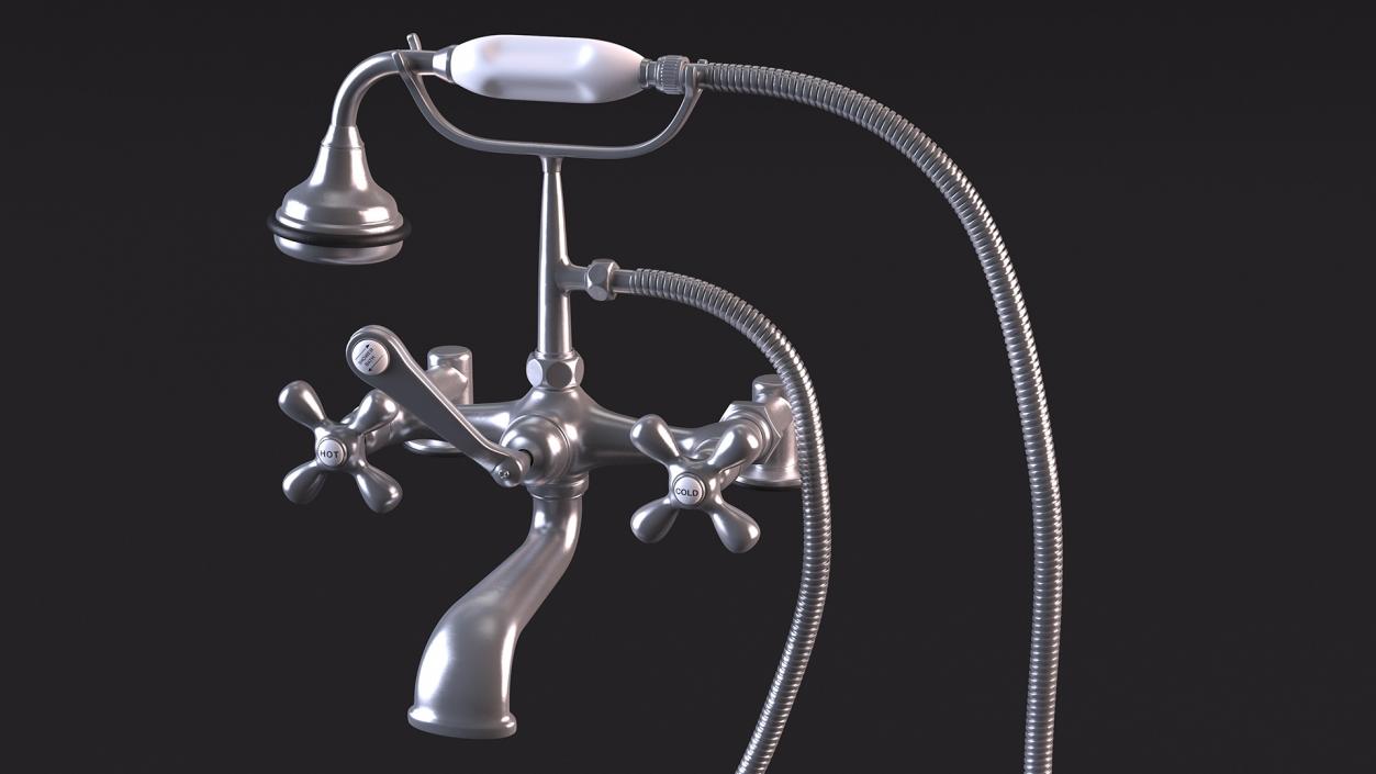 Classic Bath Shower Mixer 2 3D