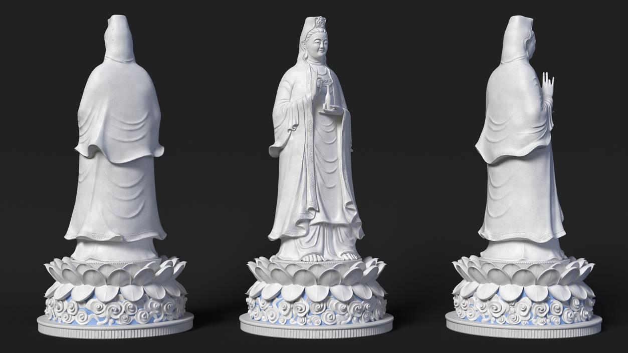 Ruyilun Guanyin Bodhisattva Son Tra Peninsula Statue 3D