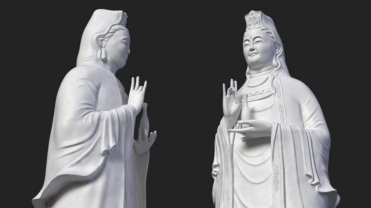 Ruyilun Guanyin Bodhisattva Son Tra Peninsula Statue 3D