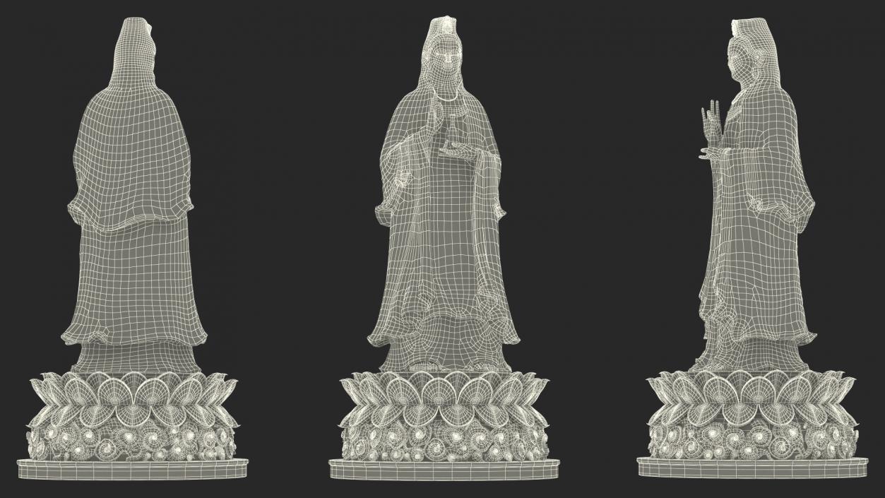 Ruyilun Guanyin Bodhisattva Son Tra Peninsula Statue 3D