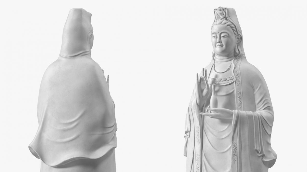 Ruyilun Guanyin Bodhisattva Son Tra Peninsula Statue 3D