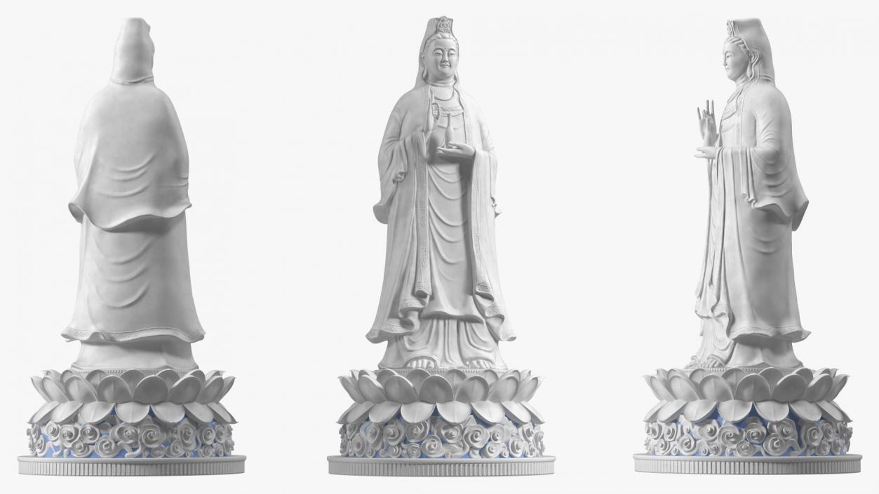 Ruyilun Guanyin Bodhisattva Son Tra Peninsula Statue 3D