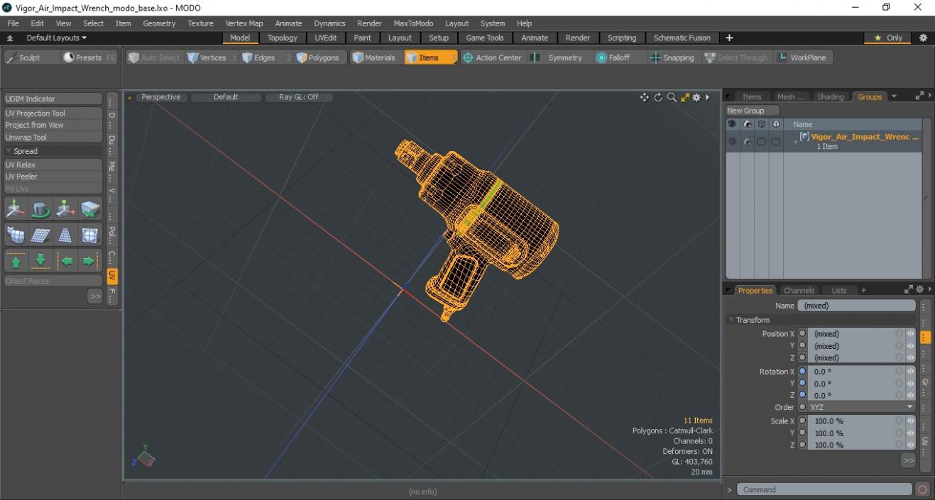 Air Impact Wrench 3D