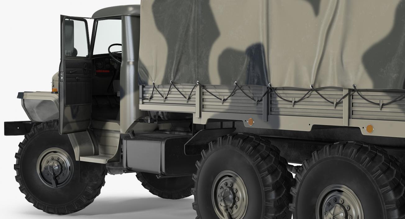 Military Truck URAL 4320 Russian Rigged 3D model