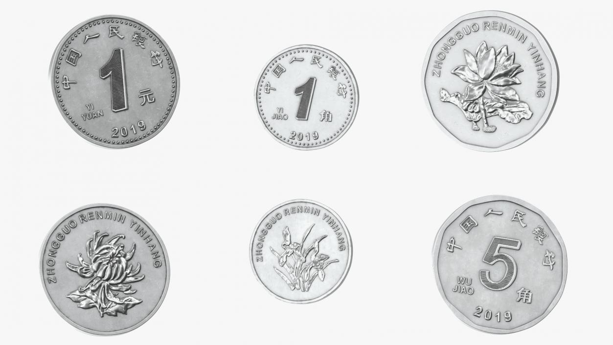 3D model China Coins Set