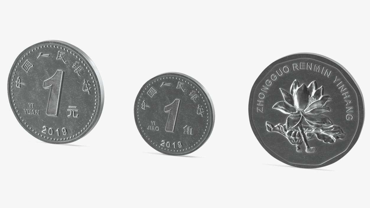 3D model China Coins Set