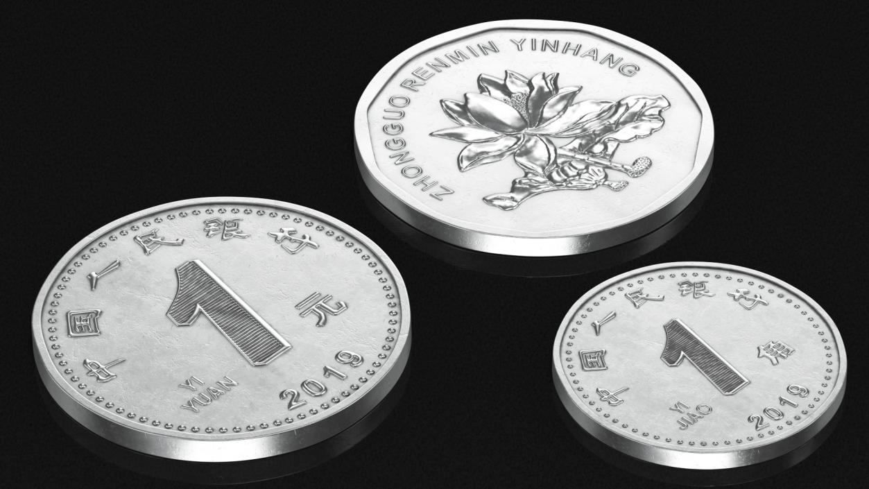 3D model China Coins Set