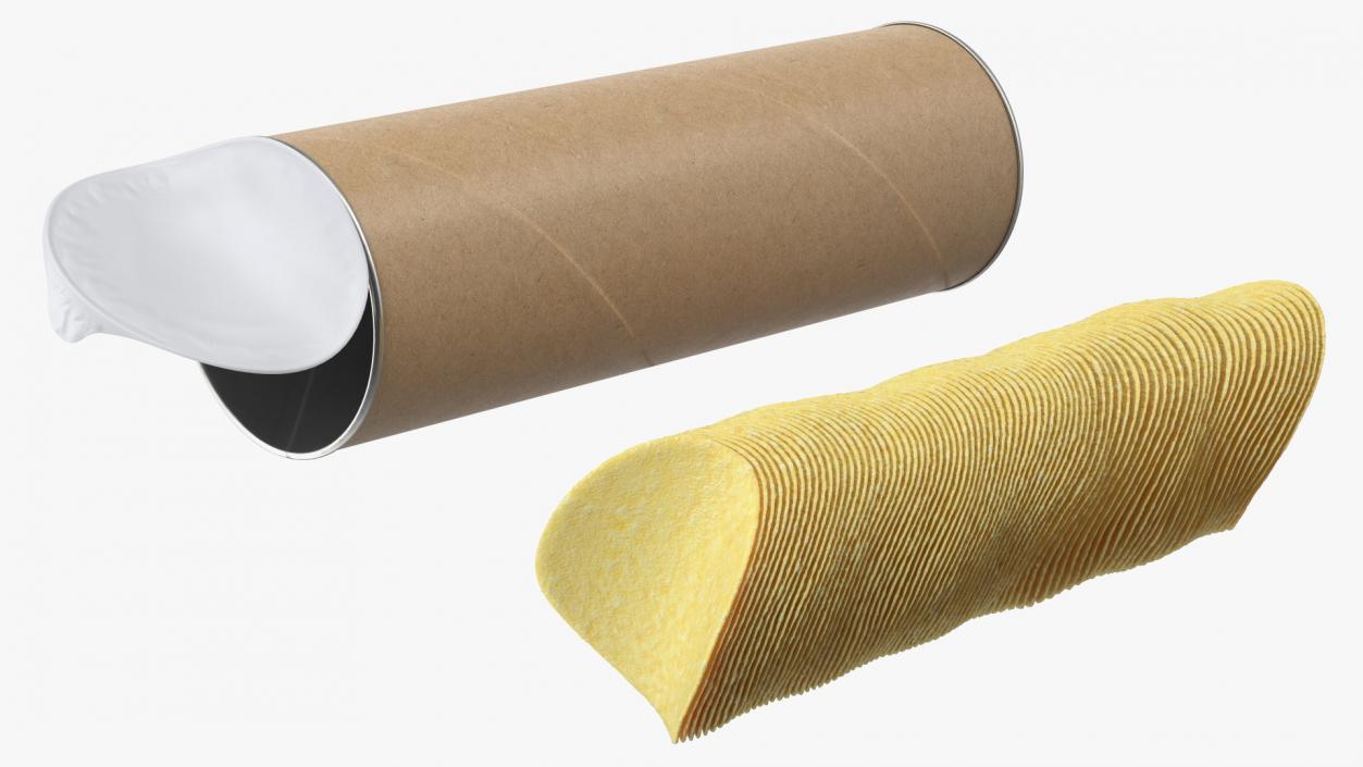 3D Open Paper Tube with Chips