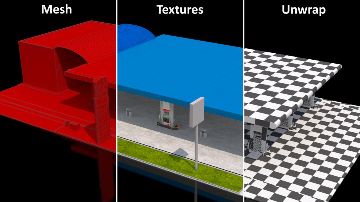 3D Petrol Stations Collection 2 model