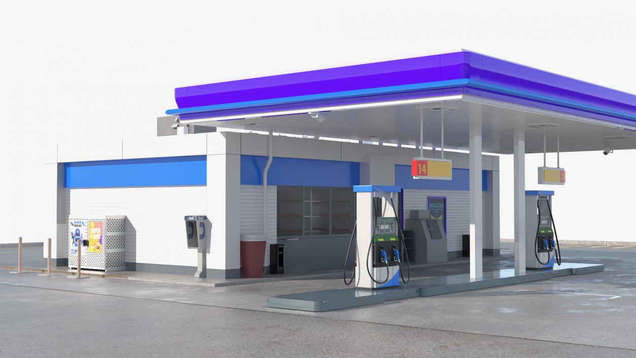 3D Petrol Stations Collection 2 model