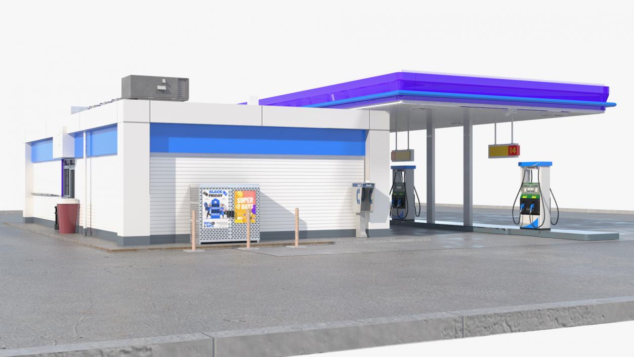 3D Petrol Stations Collection 2 model