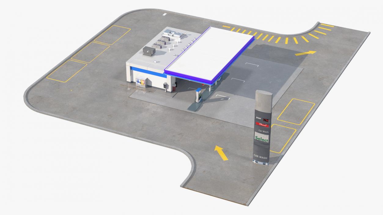 3D Petrol Stations Collection 2 model