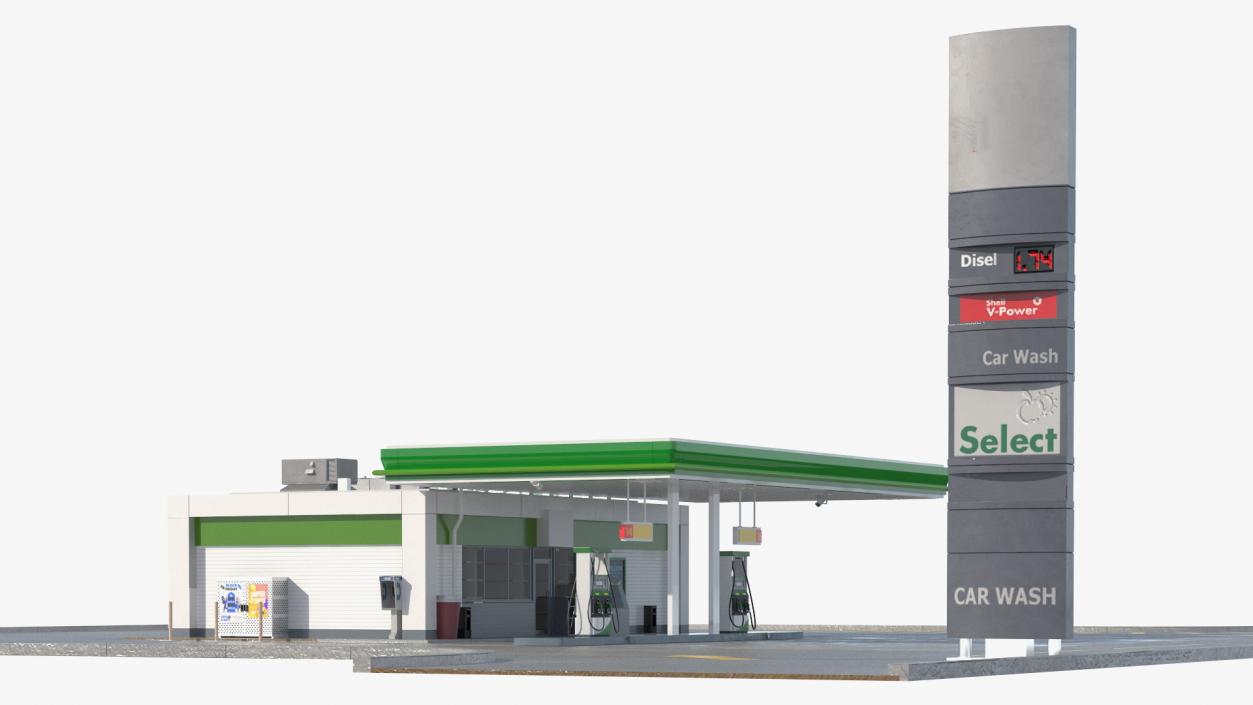 3D Petrol Stations Collection 2 model