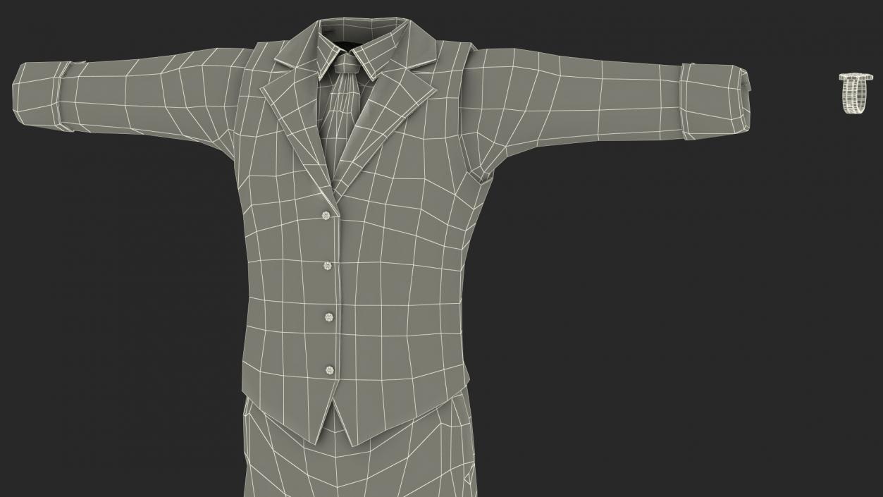 Casual Clothes Set for Elderly Men 3D model