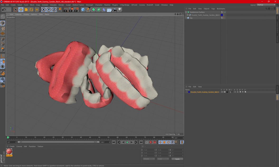 Double Teeth Gummy Candies Batch 2 3D model