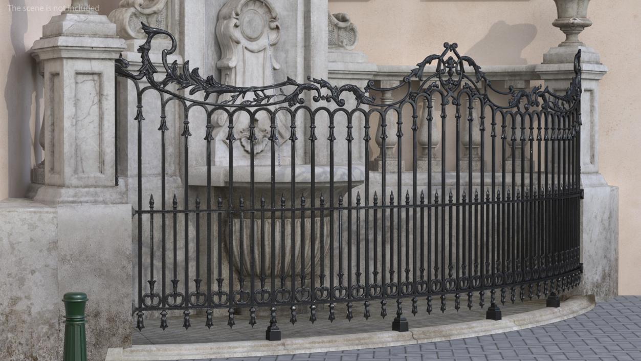 3D model Fence of Manneken Pis Fountain