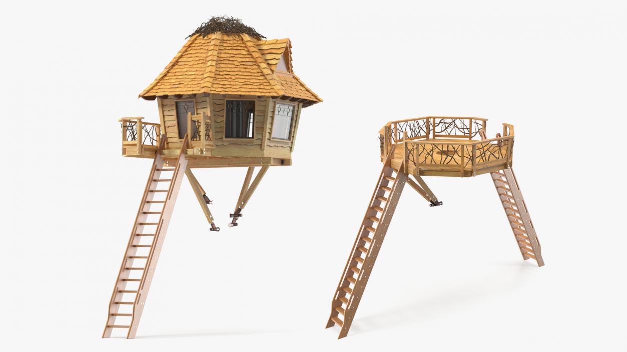 Wooden Playground Constructions Collection 3D