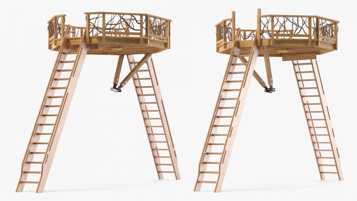 Wooden Playground Constructions Collection 3D