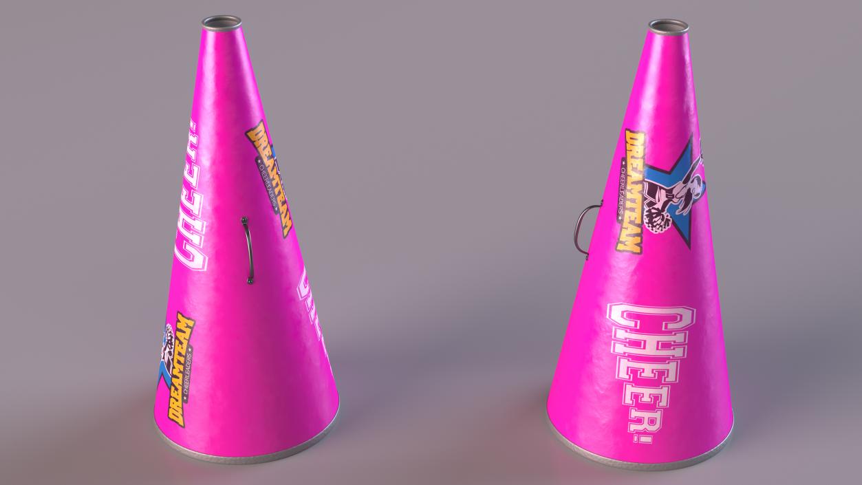 Megaphone Cone Pink 3D model