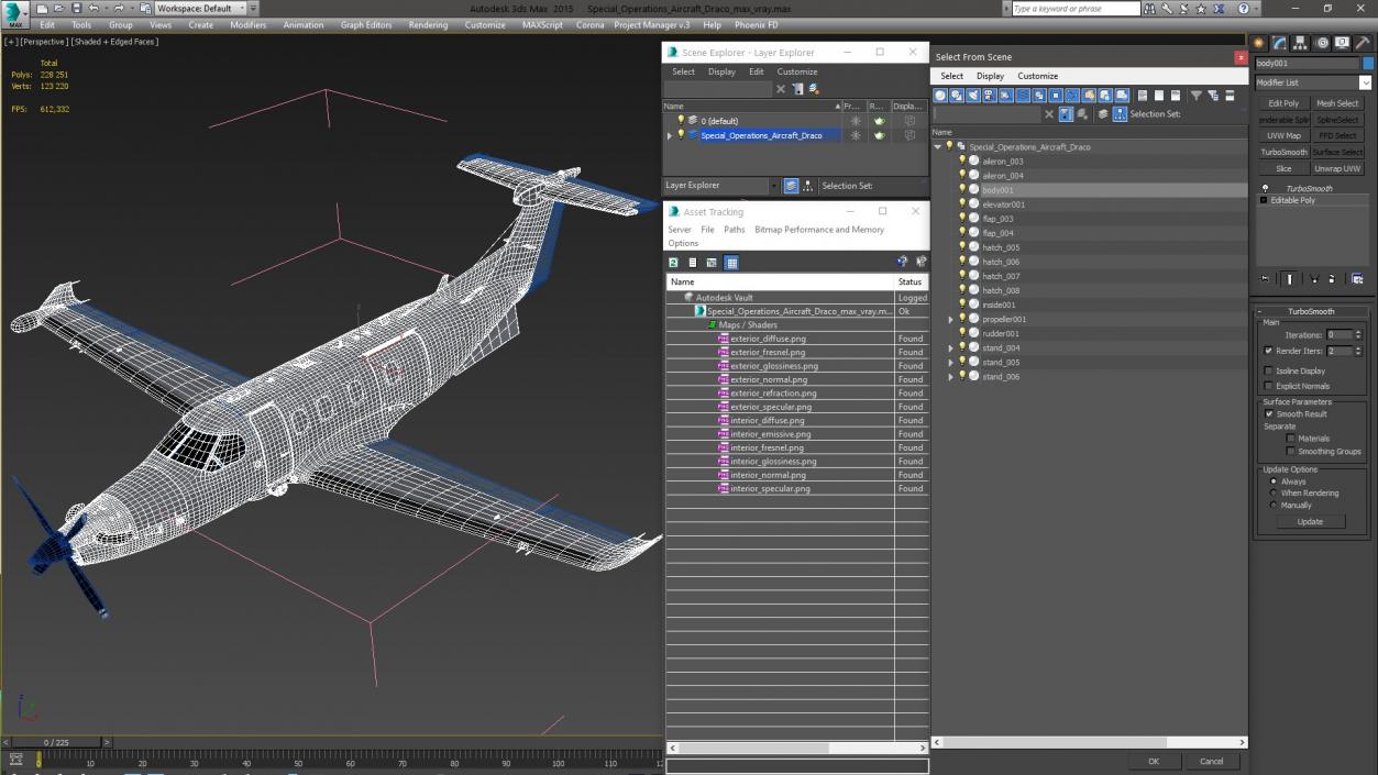 3D Special Operations Aircraft Draco model