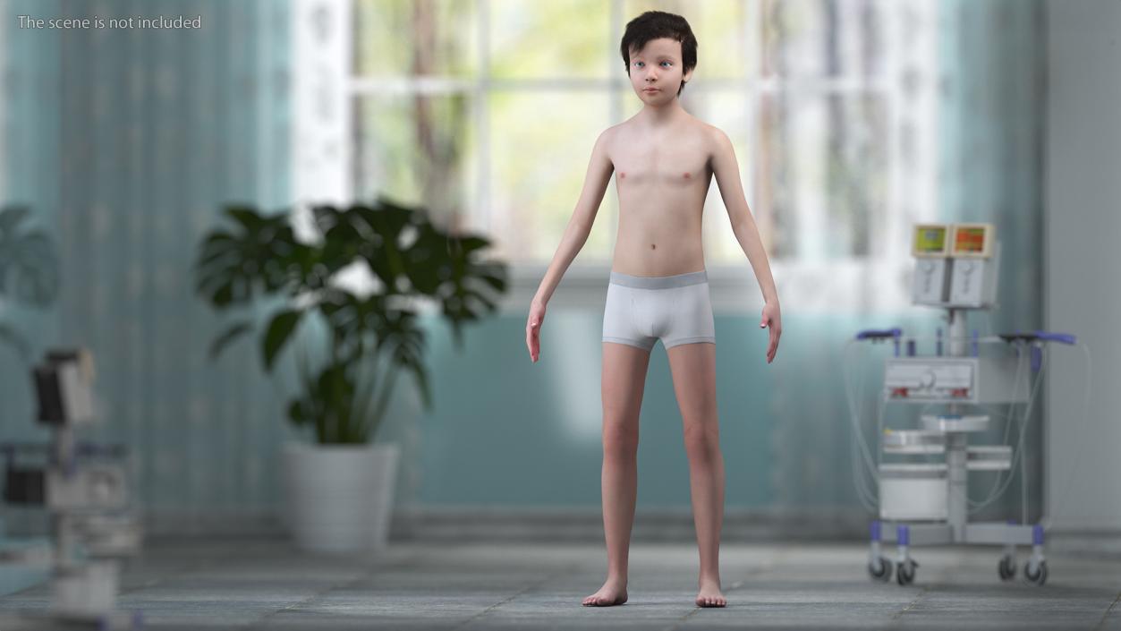 3D Young Man Full Body Anatomy Fur