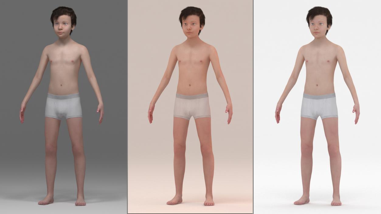 3D Young Man Full Body Anatomy Fur