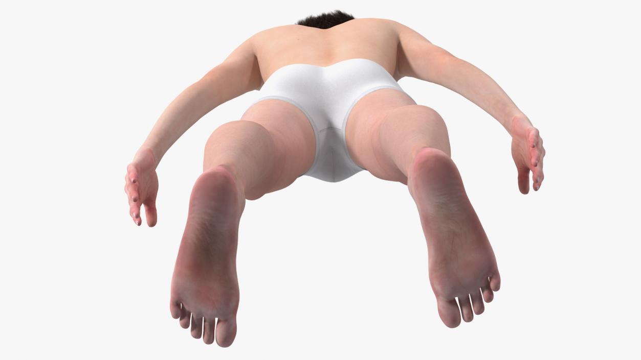 3D Young Man Full Body Anatomy Fur