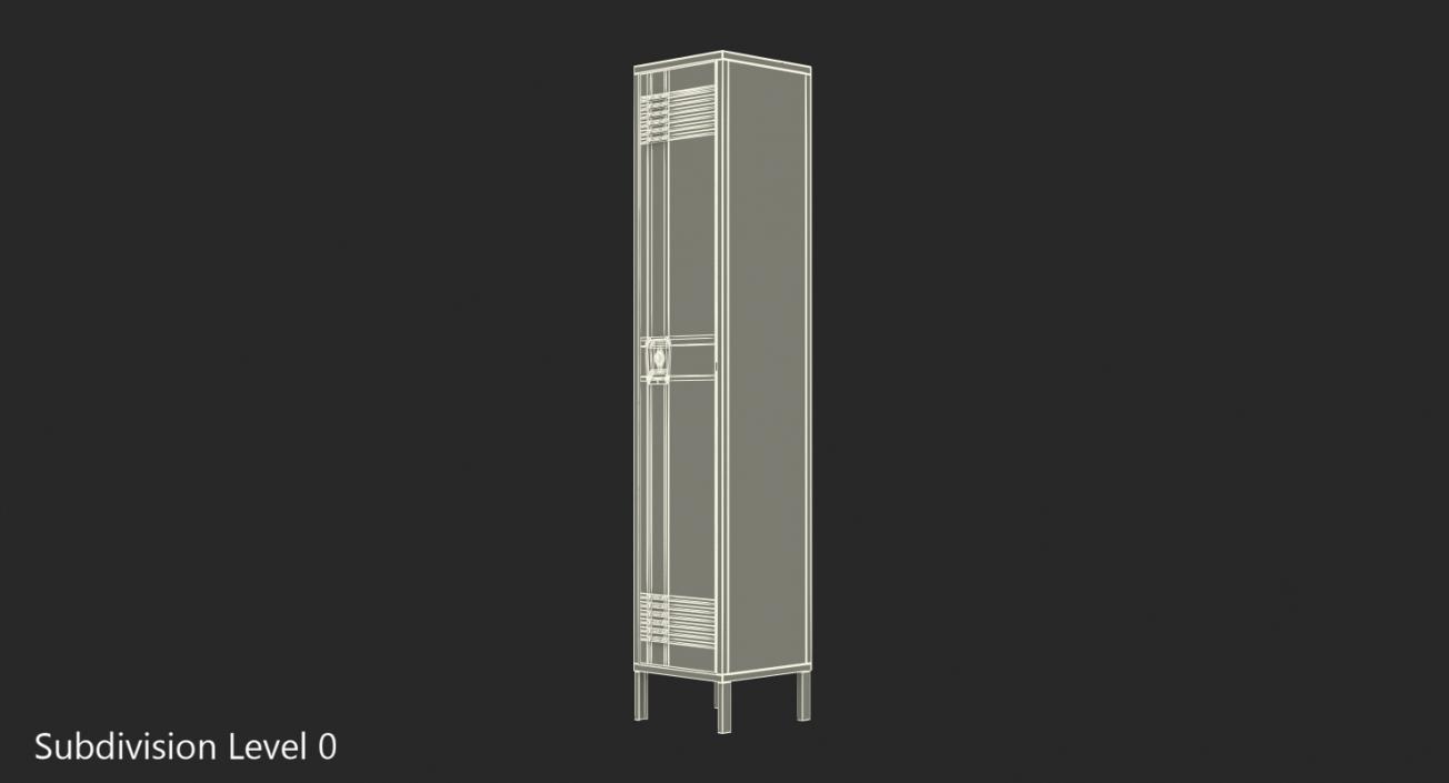 Steel Locker Single 3D model