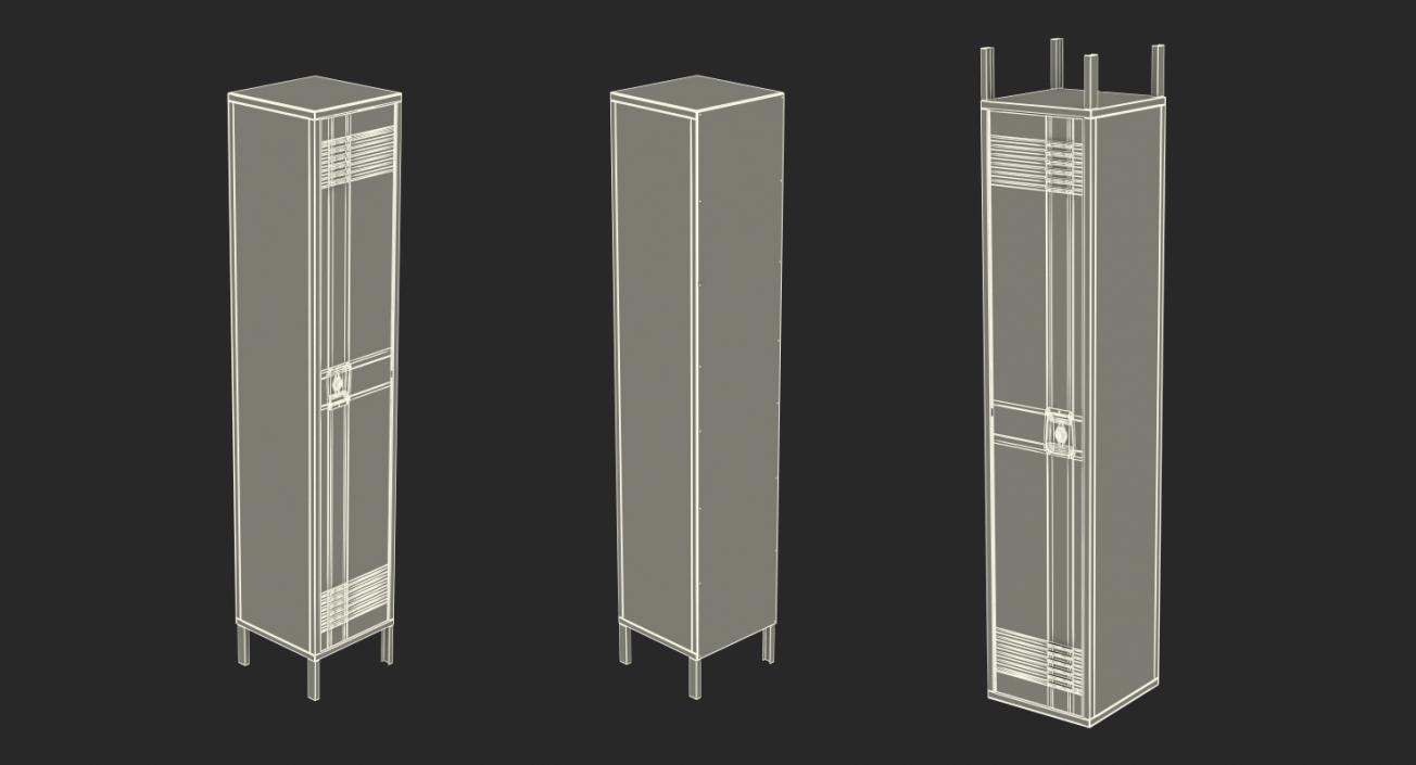 Steel Locker Single 3D model