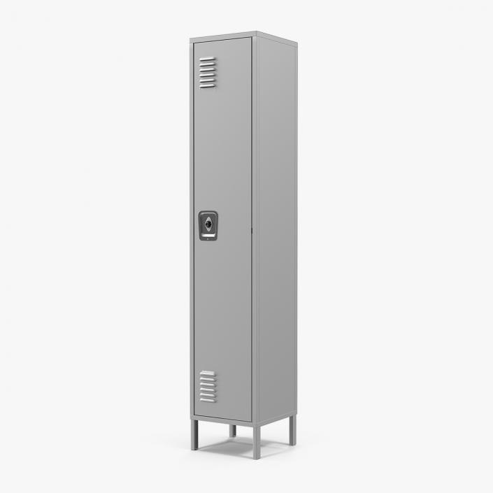 Steel Locker Single 3D model