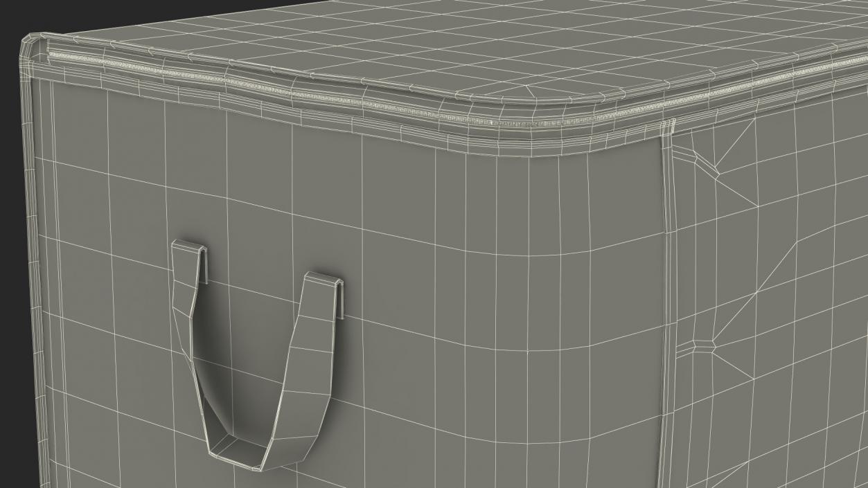 3D Clothes Storage Bin Foldable Grey model