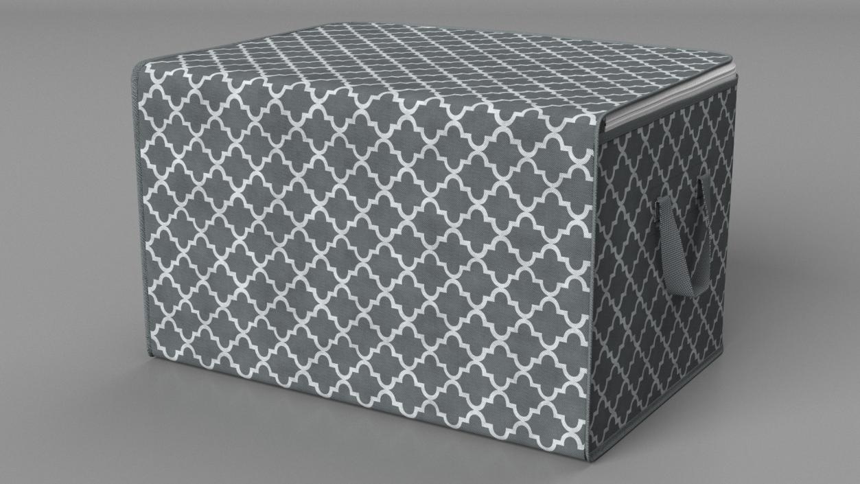 3D Clothes Storage Bin Foldable Grey model