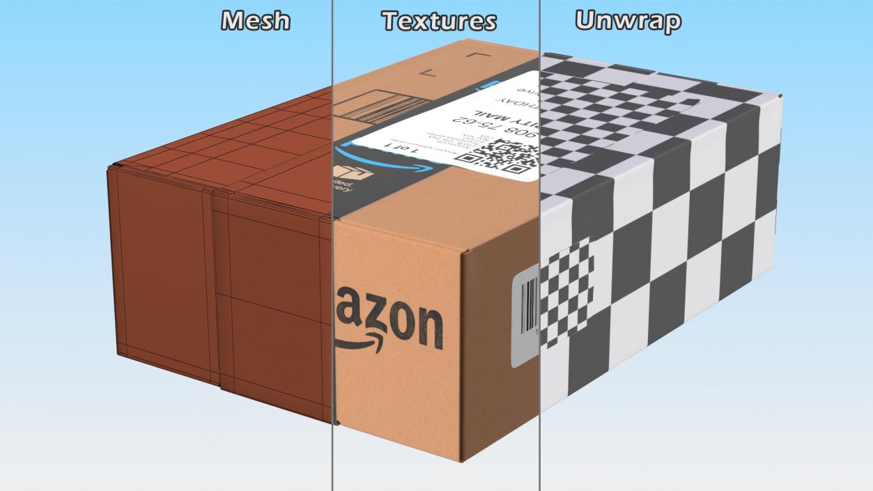 Amazon Parcels Box 26x18x10 3D