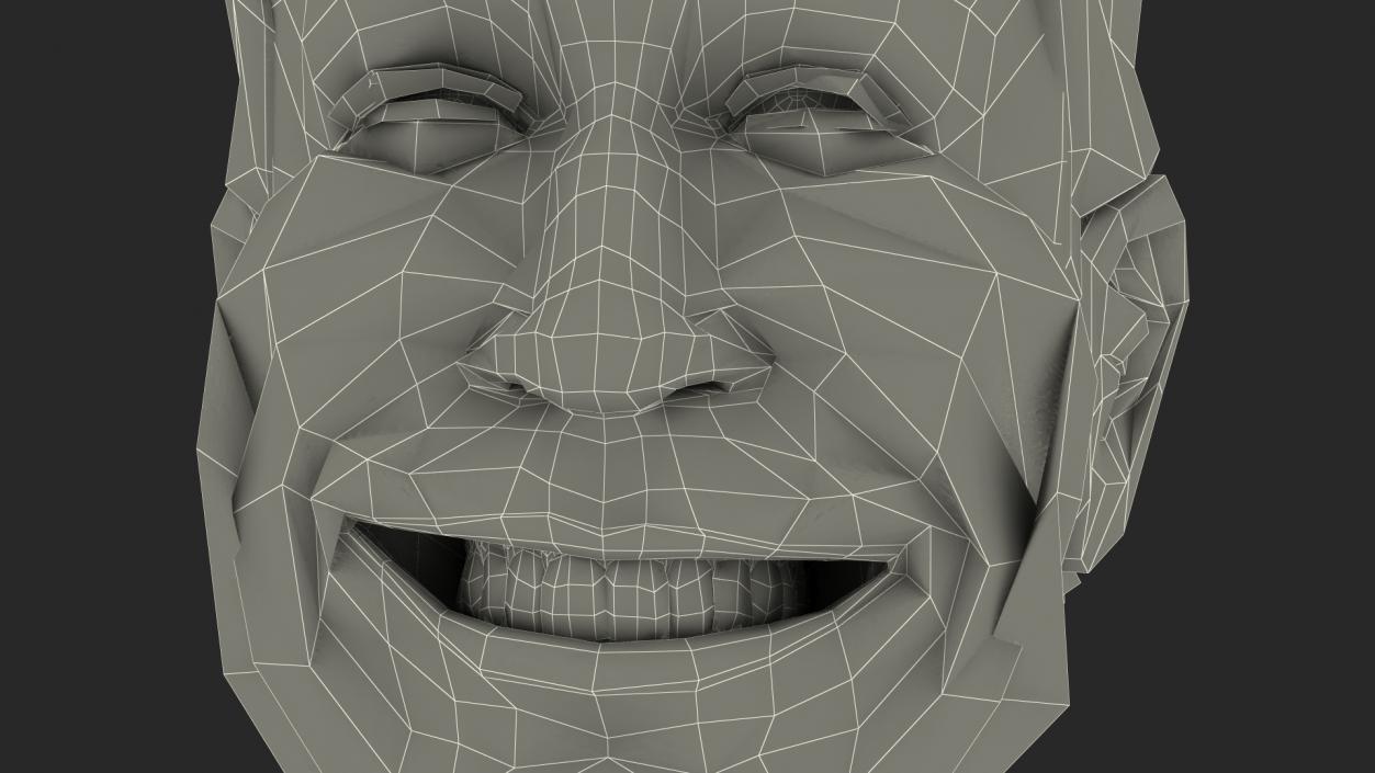 3D model Cartoon Joe Biden Smiling Head