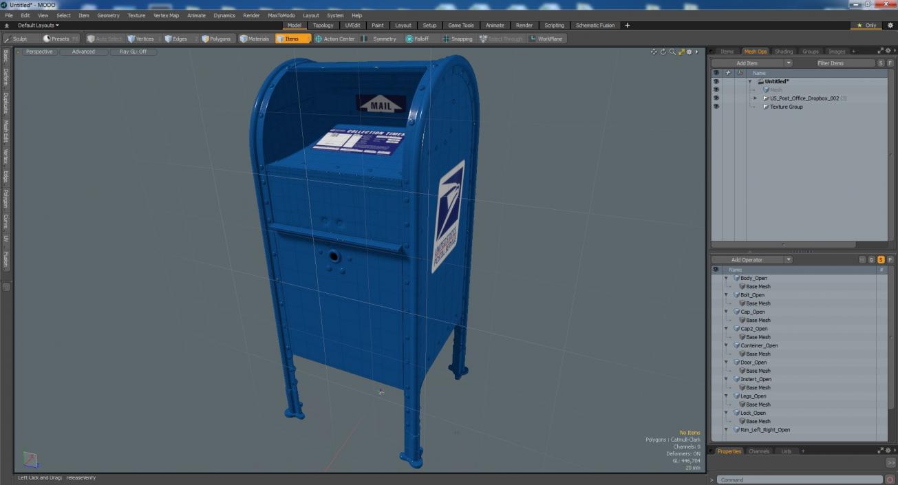 US Post Office dropbox 3D