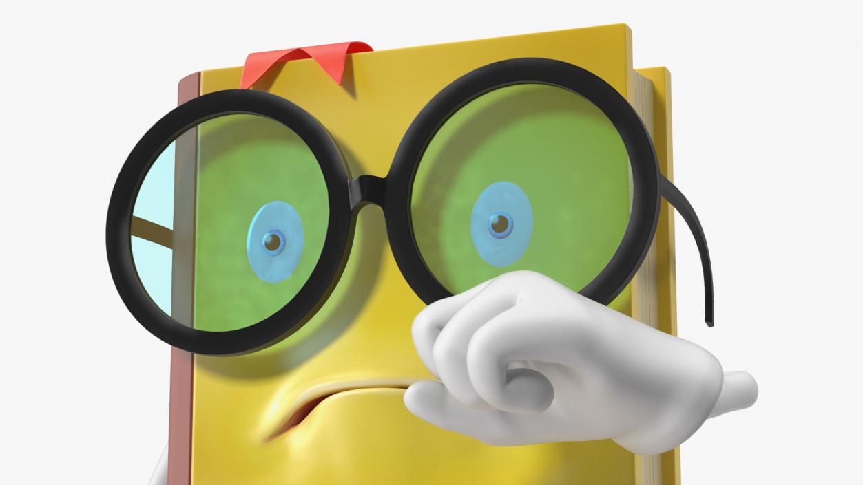 3D Crying Cartoon Book Yellow