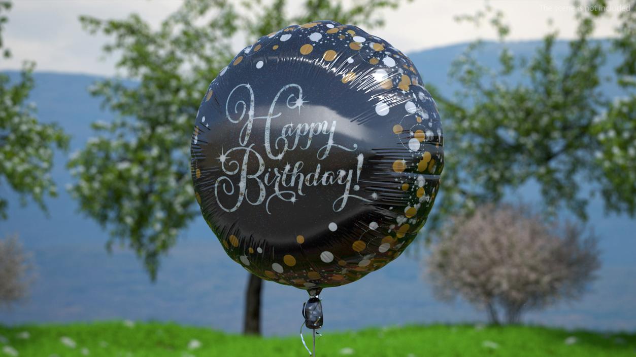 Happy Birthday Foil Balloon 3D