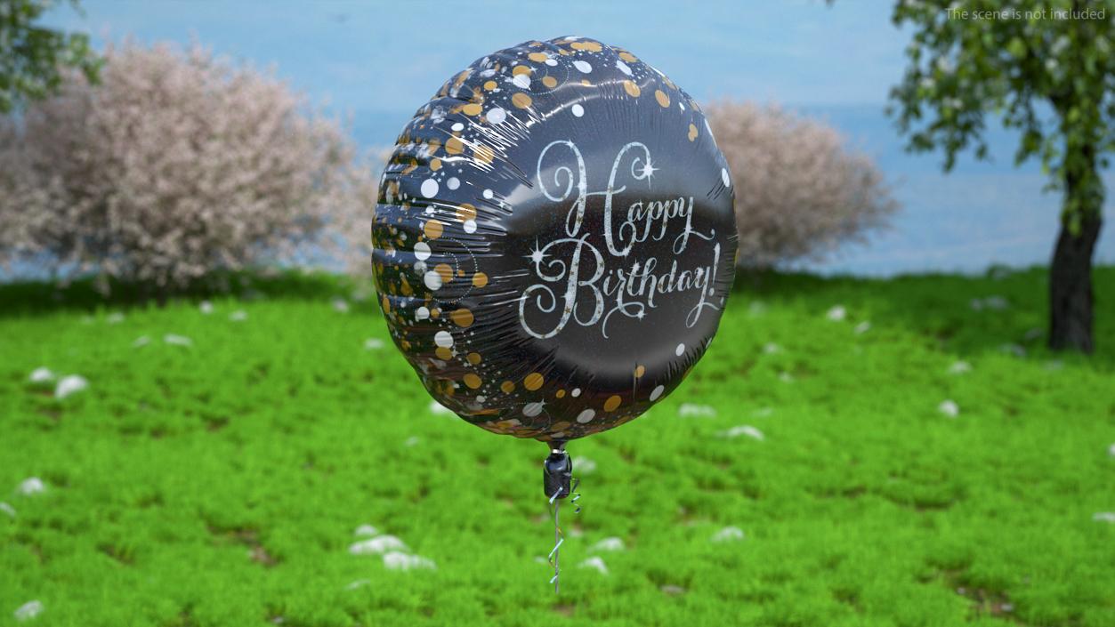 Happy Birthday Foil Balloon 3D