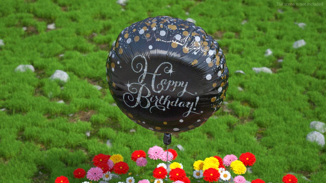 Happy Birthday Foil Balloon 3D