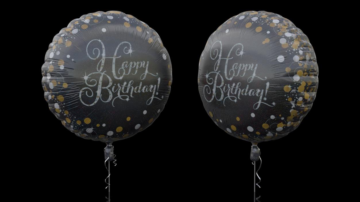 Happy Birthday Foil Balloon 3D