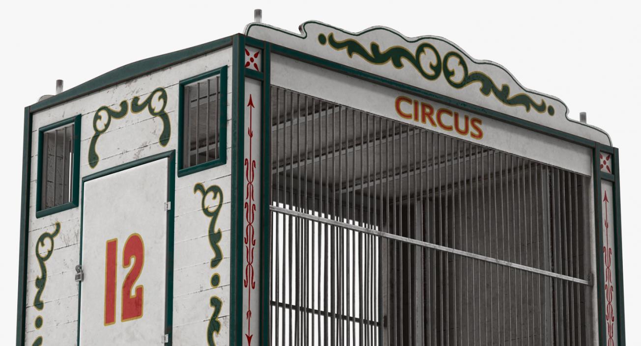 3D model Antique Circus Wagon