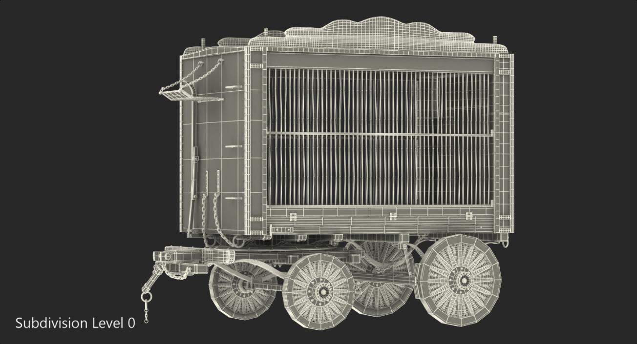 3D model Antique Circus Wagon